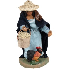 Vendedora de cestas de 10 cm