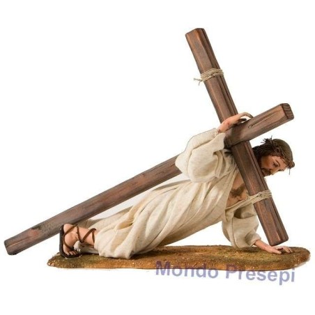 Jesus under the cross, 30 cm