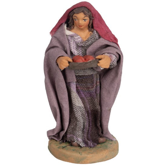 Vendedora de cestas de 10 cm