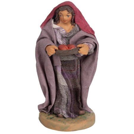 Vendedora de cestas de 10 cm