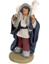 Shepherd with sheep on shoulders for nativity scene 10 cm