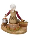 Seated woman cooking 12 cm series Fontanini