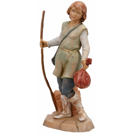 Pastore Fontanini con sacco da viaggio serie 19 cm