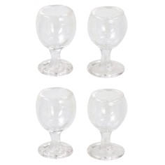 Set 4 calici in vetro ø 1 cm