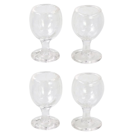 Set 4 calici in vetro ø 1 cm