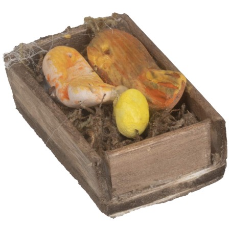 Wooden crate with fish cm 4.7x3.3x0.9 h