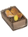 Wooden crate with fish cm 4.7x3.3x0.9 h
