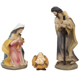Nativity 3 figures in resin 20 cm