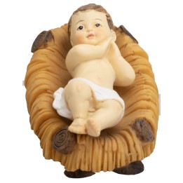 Niño Jesús en la cuna de resina serie cm 20
