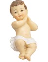 Gesù bambino nella culla in resina serie cm 20