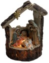 Nativity block with illuminated hut cm 8.8x4.7x14 h