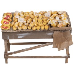 Stall with bread cm 9.5x7x6.5 h for Nativity Scene