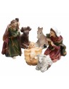 Mini Natividad 6 sujetos serie 3,5 cm en resina