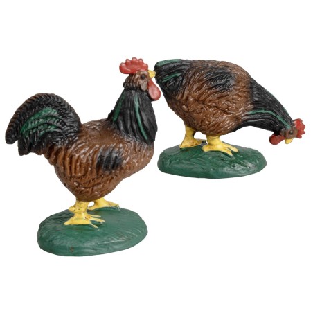 Gallo y gallina para estatuas de 15 cm