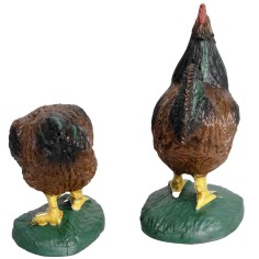 The rooster and the hen for statues 15cm 2