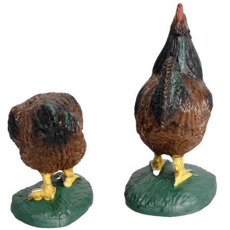 Gallo e gallina per statue cm 15