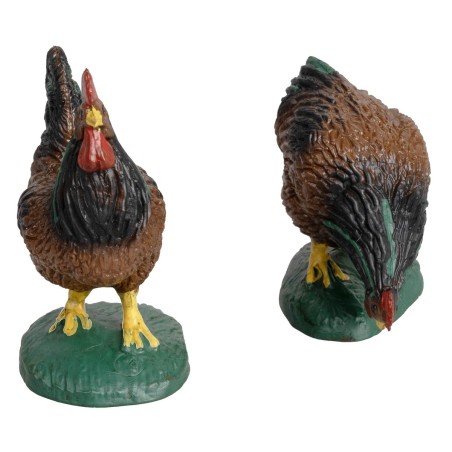 Gallo e gallina per statue cm 15