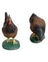 Gallo e gallina per statue cm 15