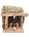 Grotta con Natività Landi per Presepe cm 13x15,3x10,6 h