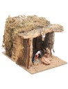 Grotta con Natività Landi per Presepe cm 13x15,3x10,6 h