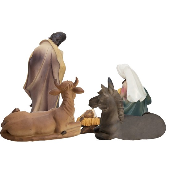 Nativity 5 figures in resin 20 cm