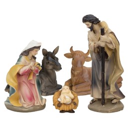 Nativity 5 figures in resin 20 cm