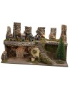 Pesebre con luces y fuente funcionando cm 60x35x35 h