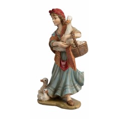 Donna con cesto e oche 20 cm Euromarchi 2