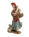 Mujer con cesta y gansos 20 cm Euromarchi