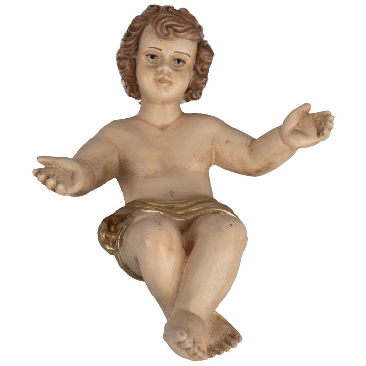 Gesù bambino con culla rimovibile serie Euromarchi 20 cm