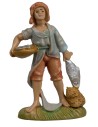 Fish seller with basket Euromarchi series 7-8 cm