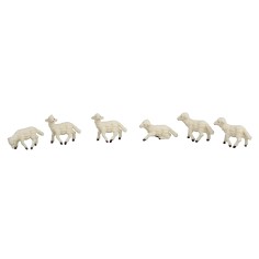 Gruppo di 6 pecore serie Euromarchi per statue da 7-8 cm