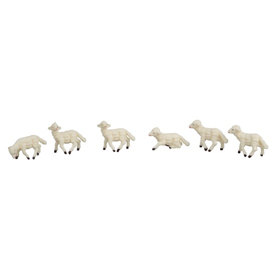 Set of 12 sheep in PVC Euromarchi series for 4 cm