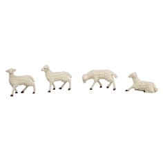 Set 4 pecore serie Euromarchi per statue da 12-15 cm