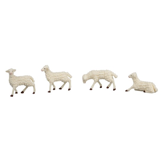 Set of 12 sheep in PVC Euromarchi series for 4 cm