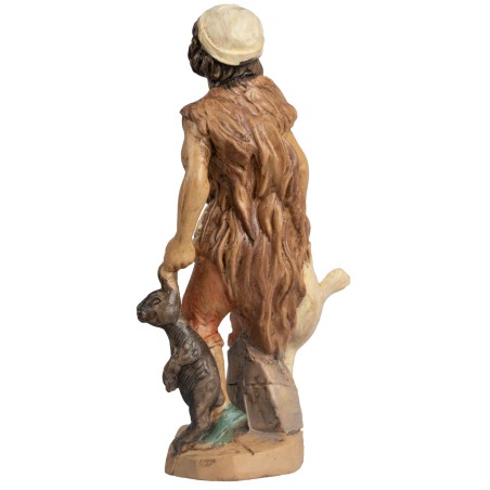 Uomo con oca e coniglio Euromarchi Lux 10 cm