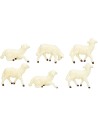 Set de 6 ovejas serie Euromarchi para estatuas de 9-10 cm