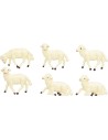 Set of 6 Euromarchi sheep for statues 10-12 cm