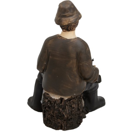 Shepherd with staff and sheep series 9/10 cm in