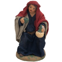 Vendedora de cestas de 10 cm