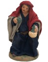Seated man with flask series 10 cm for Nativity Scene