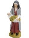 Contadina con grano in resina 15 cm