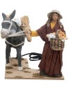 Woman with donkey in movement 30 cm series