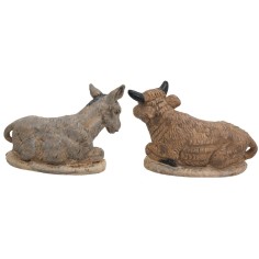 Set bue e asino serie Euromarchi per statue da 6 cm 2