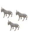 Set de tres burros para estatuas de 3,5 cm