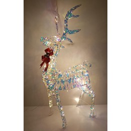 Reno iluminado 140 cm con 120 LED blanco frío para interior