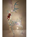 Renna illuminata 140 cm con 120 LED bianco freddo per interno