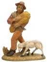 Pastore con fascio di paglia e agnello 20 cm Euromarchi