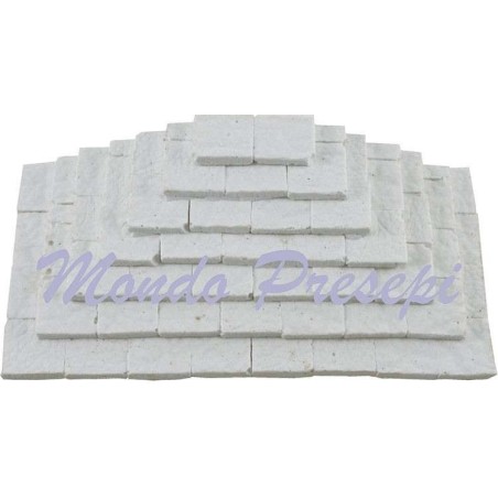 Escalera de 3 lados en resina de 7,5x4x1,5 cm de altura. Mundo Pesebres.