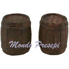 Conjunto de 2 barriles de resina de 2x2,5 cm h. Mundo Belenes